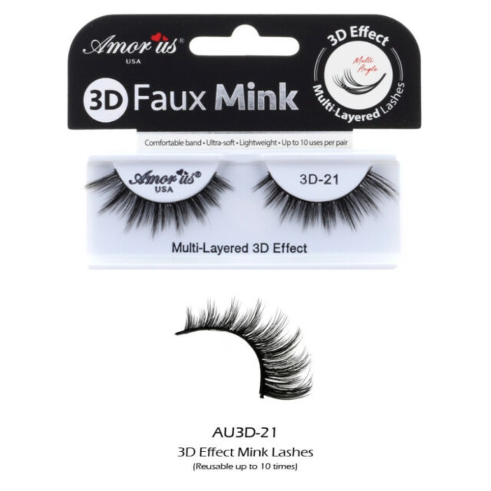 AMOR US 3D EFFECT FAUX MINK EYELASHES